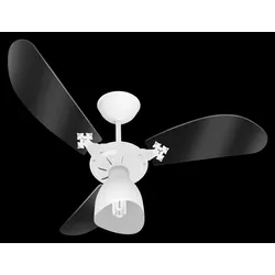 Ventilador Teto New Delta Light Branco com Pá Cris... - Meta Materiais Elétricos Ltda