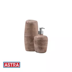 Kit Acessório Banheiro Bege Marmorizado Com 2 Peça... - Rede Construir Milmart