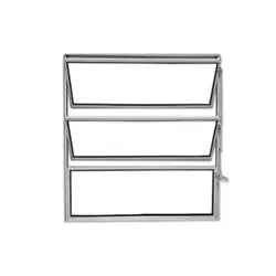 Basculante Alumínio Brilhante Vidro Liso 60cm x 60... - Rede Construir Milmart