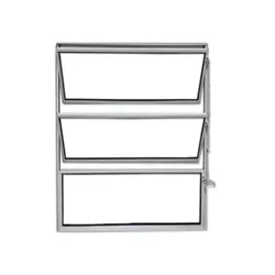 Basculante Alumínio Brilhante Vidro Liso 60cm x 80... - Rede Construir Milmart