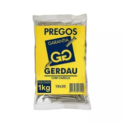 Prego Com Cabeça 18X30 - 1KG - Rede Construir Milmart