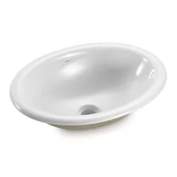 Cuba de Sobrepor Oval Branca 44 x 32 - ICASA - Rede Construir Milmart