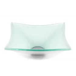 Cuba Vidro CQ34 Quadrado 34cm Branca 2144 - Rede Construir Milmart