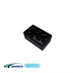 Caixa De Luz Rígida 4X2 Preta - Amanco - Rede Construir Milmart