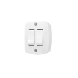Interruptor Duplo De Sobrepor 6A 16562 - ILUMI - Rede Construir Milmart