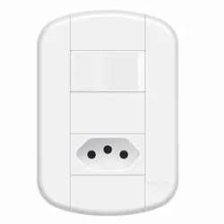 Interruptor Blanc 1 Secção Com Tomada 10A 4X2 3924... - Rede Construir Milmart