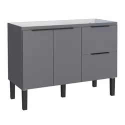 Gabinete Cozinha MDF Cisne Cinza 120 - COZIMAX - Rede Construir Milmart