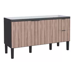 Gabinete Cozinha MDF Colibri Tamarindo Com Preto 1... - Rede Construir Milmart