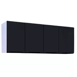 Armário Aéreo Cozinha Aço Júpiter Flat Preto 150 -... - Rede Construir Milmart