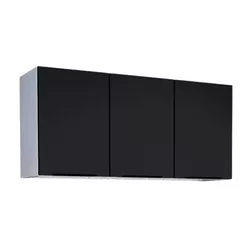 Armário Aéreo Cozinha Aço Júpiter Flat Preto 120 -... - Rede Construir Milmart