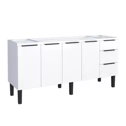 Gabinete Cozinha Aço Júpiter Flat Branco 180 - COZ... - Rede Construir Milmart