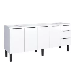 Gabinete Cozinha Aço Júpiter Flat Branco 200 - COZ... - Rede Construir Milmart