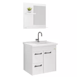 KIT Gabinete Genova Suspenso 55,4 BRANCO - A.J. RO... - Rede Construir Milmart