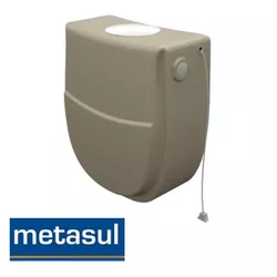 Caixa Descarga Plástica Bege 9L Inova - Metasul - Rede Construir Milmart