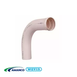 Curva Esgoto Longa 90º 100mm - AMANCO - Rede Construir Milmart
