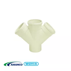 Junção Esgoto Dupla 100x100x100mm - AMANCO - Rede Construir Milmart