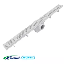 Ralo Linear Sifonado Branco 90cm DN50 21493- AMANC - Rede Construir Milmart