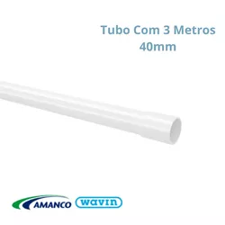 Tubo de Esgoto Com 3 Metros 40mm - AMANCO - Rede Construir Milmart