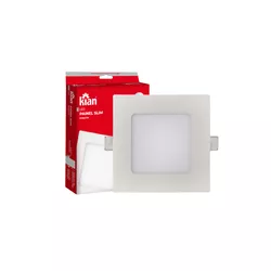 Painel LED Embutir Quadrado SLIM Branco 3000K 06W ... - Rede Construir Milmart