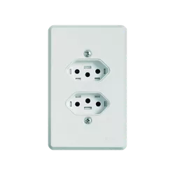 Tomada Pratika Dupla 2P+T 20A 4X2 1912 - Rede Construir Milmart