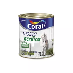 Massa Acrílica 1,5Kg - CORAL - Rede Construir Milmart