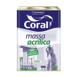 Massa Acrílica 25Kg - CORAL - Rede Construir Milmart