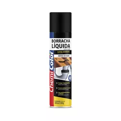 Borracha Líquida Preto Spray 400ML - CHEMICOLOR - Rede Construir Milmart