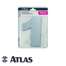 Número Residencial 1 Adesivo PR3001/1- ATLAS - Rede Construir Milmart