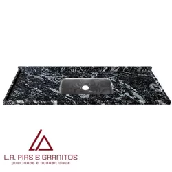 Pia Granito Preto Indiano Com Cuba 180x56 - LA GRA... - Rede Construir Milmart