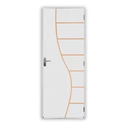 Porta Pronta Madeira Frisada Branca Cantareira 215... - Rede Construir Milmart