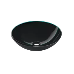 Cuba Vidro 2029 Redonda 30cm Preta 5689 - Rede Construir Milmart