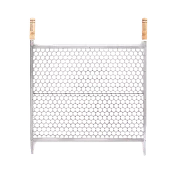 Grelha Inox Cabo Madeira N2 40X50cm - Rede Construir Milmart