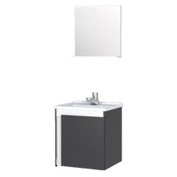 Kit Gabinete de Banheiro Onix Suspenso Preto - COZ... - Rede Construir Milmart