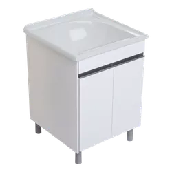 Kit Gab Lavanderia Amelia 61,5x61 Gelo - Rede Construir Milmart