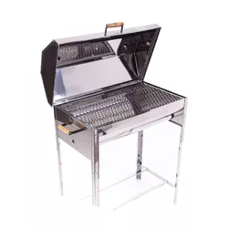 Churrasqueira Bafo Inox Nº2 28x50cm - Rede Construir Milmart