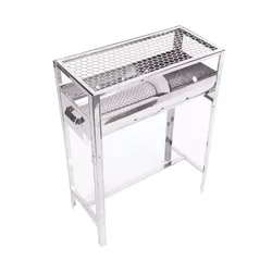 Churrasqueira Inox Nº1 30x28x40cm - Rede Construir Milmart