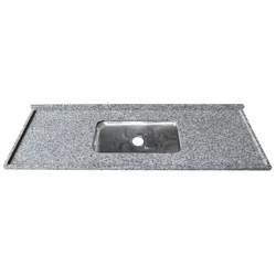 Pia Granito Cozinha C/Cuba Cinza/Selene 150x55 - L... - Rede Construir Milmart
