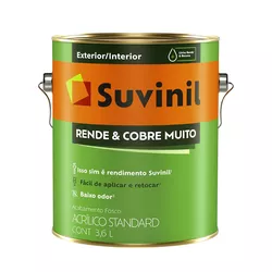Tinta Rende & Cobre Muito Acrílica 3,6L - SUVINIL - Rede Construir Milmart