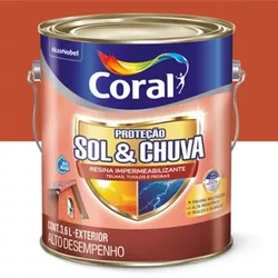 Resina Sol e Chuva 3,6L Cerâmica Telha - CORAL - Rede Construir Milmart