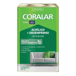 Tinta Coralar Acrílica + Desempenho 18L - CORAL - Rede Construir Milmart