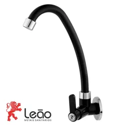 Torneira Cozinha Parede Alta 1/4V 1068 C63 Preta/C... - Rede Construir Milmart