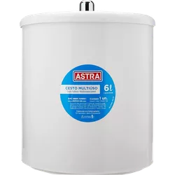 Cesto Multiuso com Tampa 6L Branco CT4M Br-MM Mais... - Rede Construir Milmart