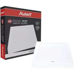 Lumina LED Quadrado Branco 18W 6500K - Rede Construir Milmart