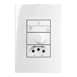 CONJUNTO CONTROLE P/ VENTILADOR DE TETO COM TOMADA... - Alfa Materiais Elétricos