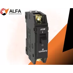 Disjuntor Nema Preto 1P Unipolar/Monopolar Marca S... - Alfa Materiais Elétricos