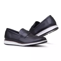 Sapato Casual Loafer Calçar Em Couro Macio Premium... - NINE4 STORE