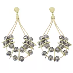 Brinco Biojoia Fio De Buriti Cristal Fumê By Kumba... - Kumbayá Joias