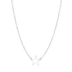 Choker Estrela Vazada Aço Inoxidável - ICO054300 - Kumbayá Joias