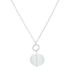 Colar Longo Círculo Trançado e Cristal Aço Inoxidá... - Kumbayá Joias