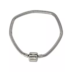 Pulseira Rabo de Rato para Berloque em Aço Inoxidá... - Kumbayá Joias